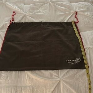 Authentic Coach Dust Bag brown‎ with red trim